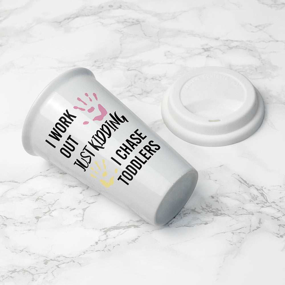 Personalised Just Kidding Travel Mug - treat-republic
