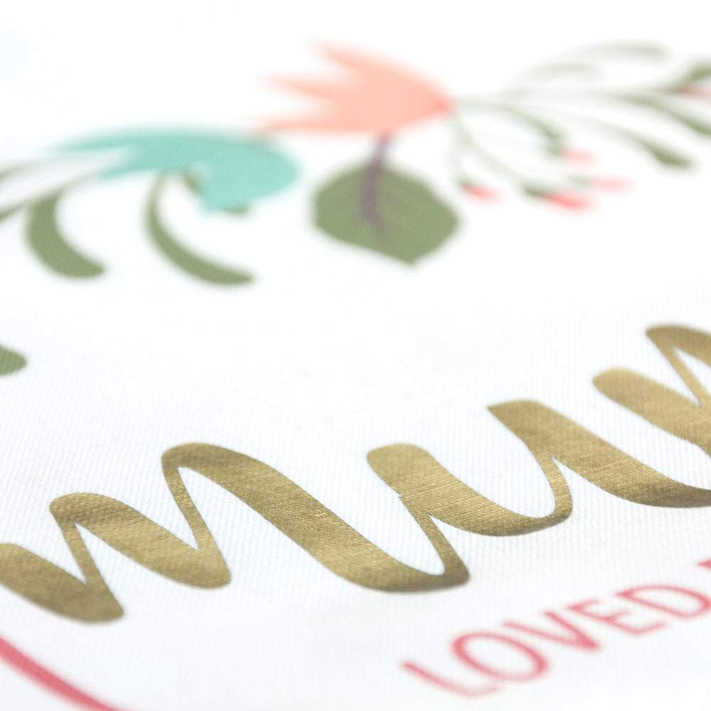 Personalised Floral Wreath Cushion Cover - treat-republic