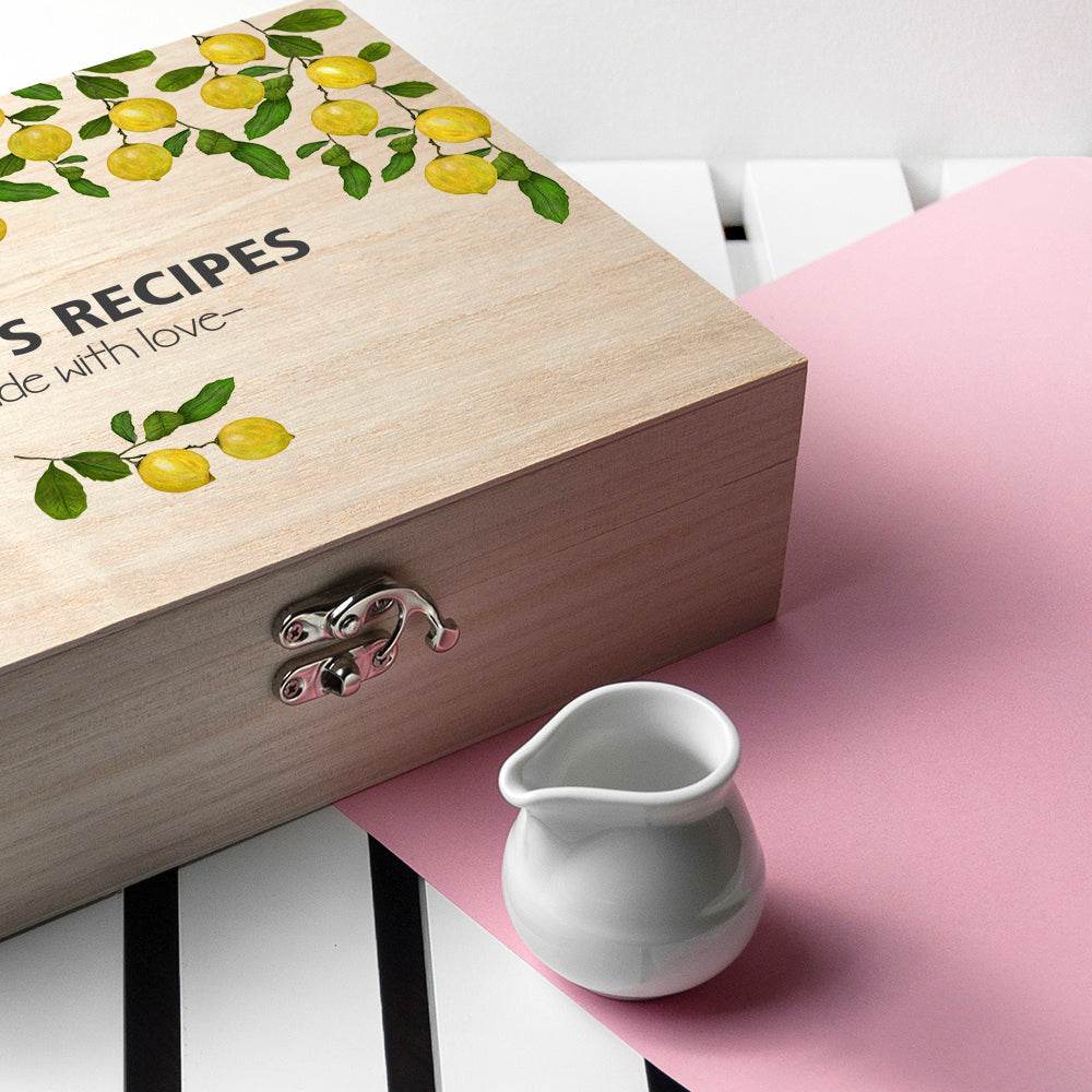 Personalised Lemon Grove Recipe Box - treat-republic