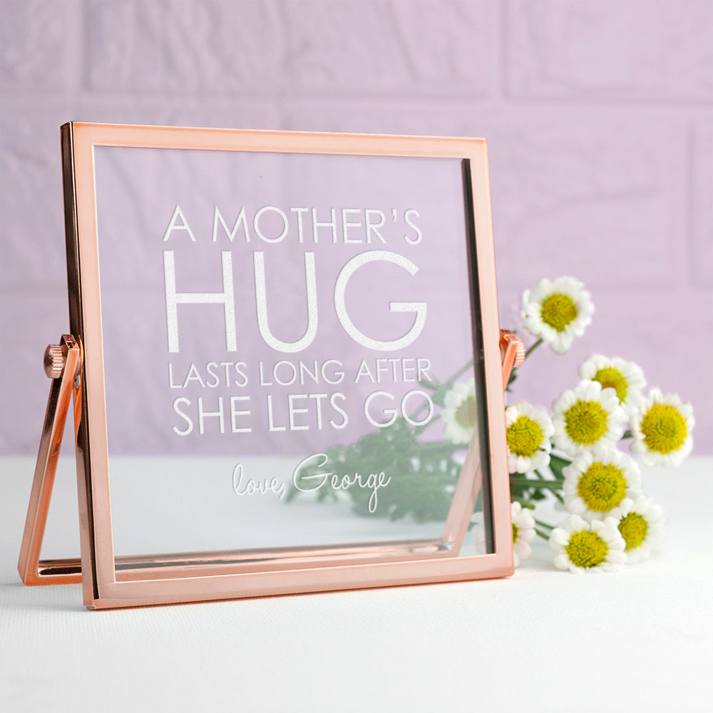 Engraved Never Let Go Rose Gold Frame - treat-republic