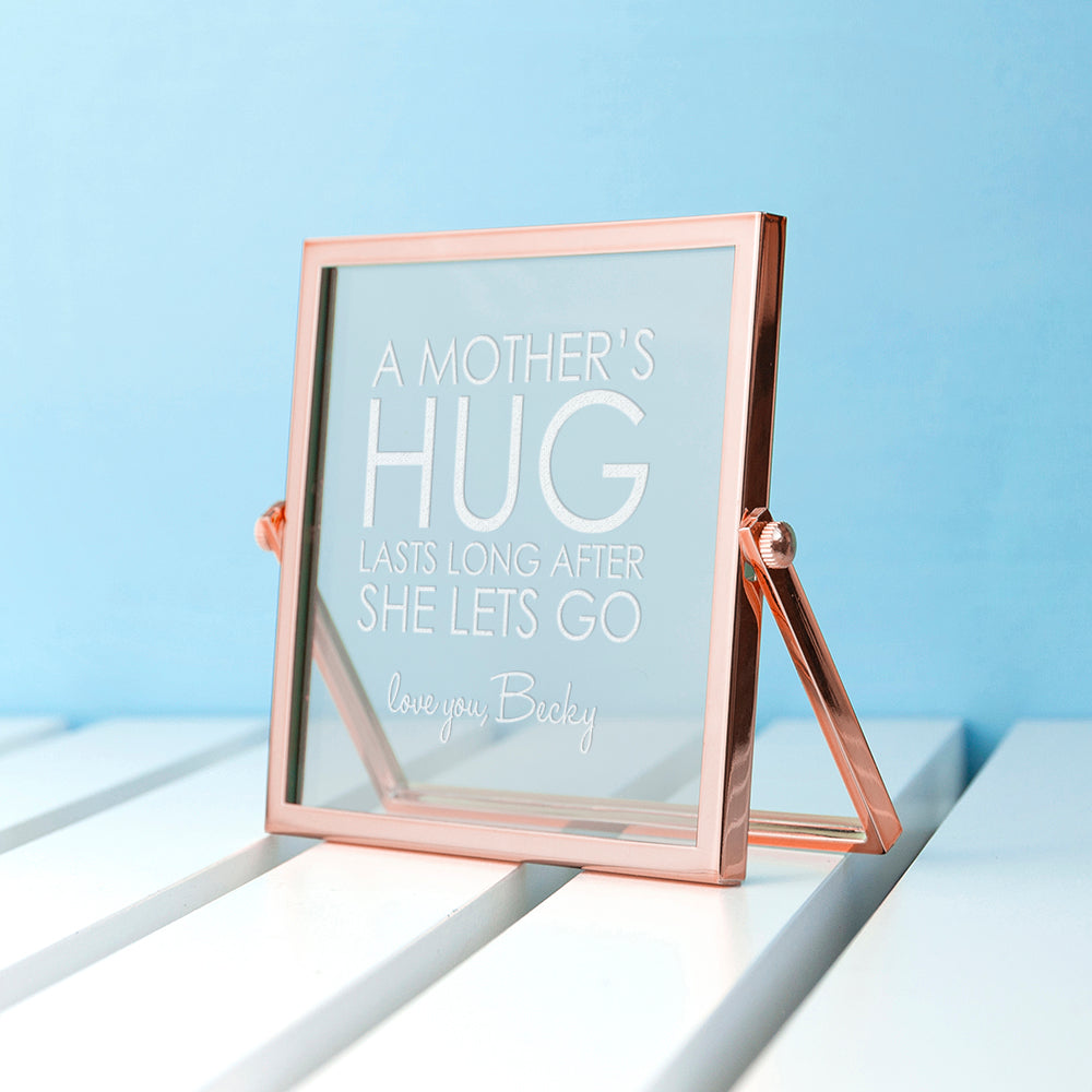 Engraved Never Let Go Rose Gold Frame - treat-republic