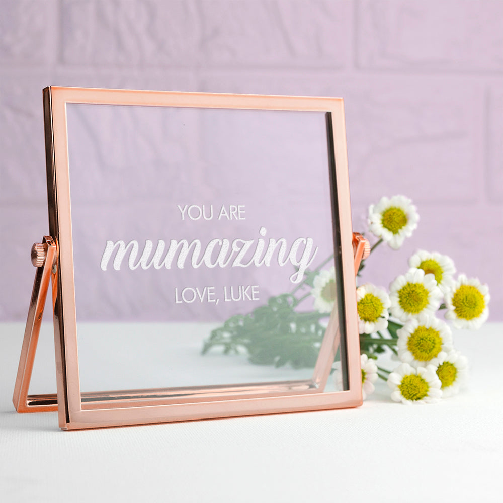 Engraved Mumazing Rose Gold Frame - treat-republic