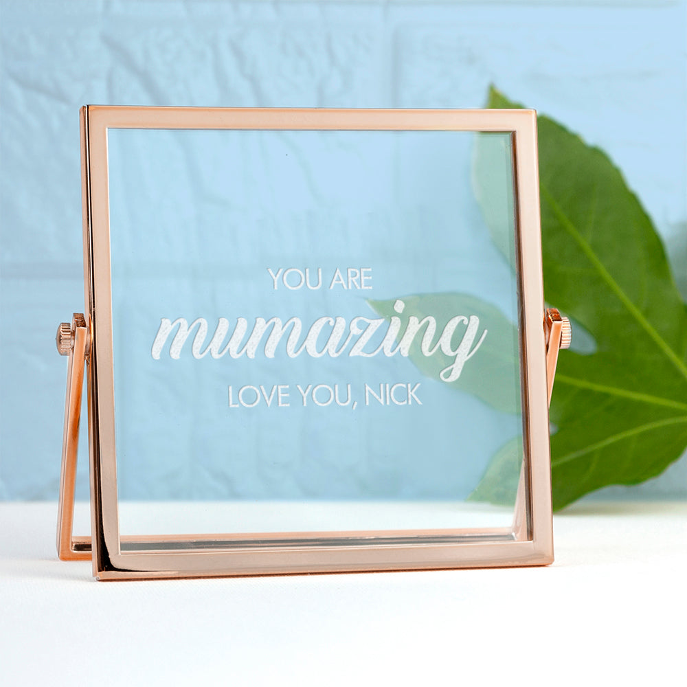 Engraved Mumazing Rose Gold Frame - treat-republic