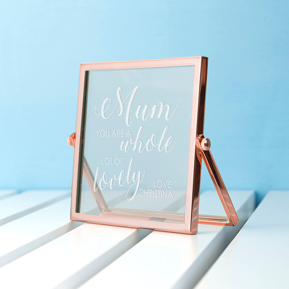 Engraved You're Lovely Rose Gold Frame - treat-republic