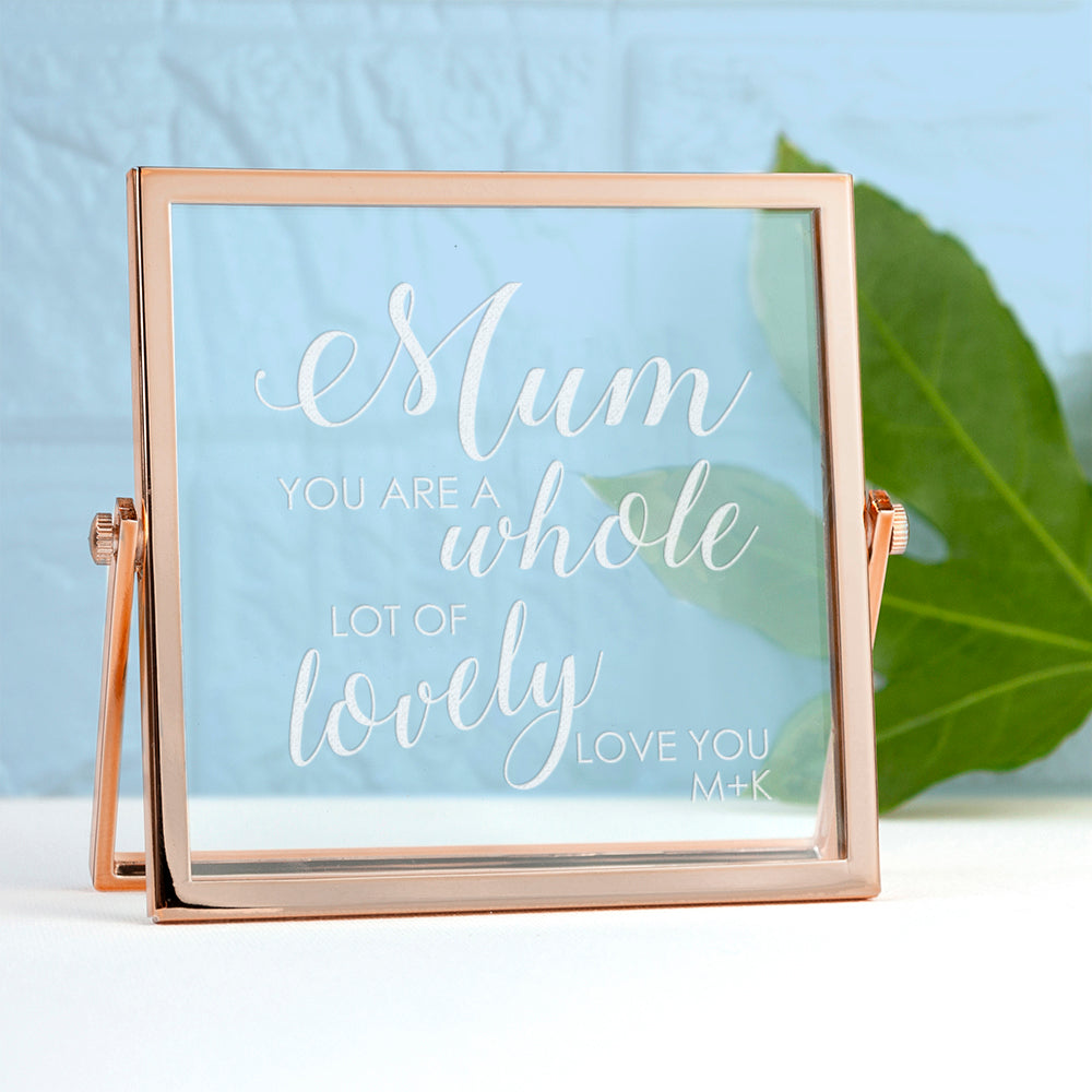 Engraved You're Lovely Rose Gold Frame - treat-republic