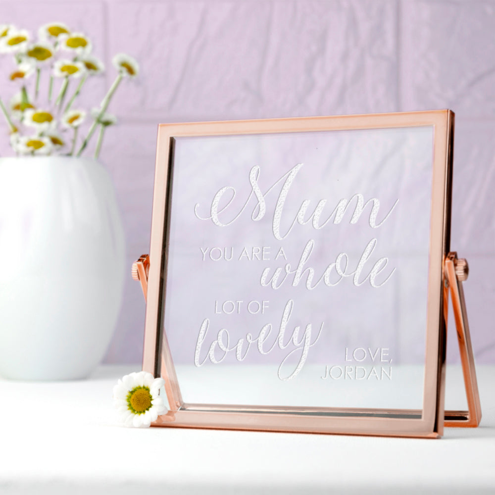 Engraved You're Lovely Rose Gold Frame - treat-republic