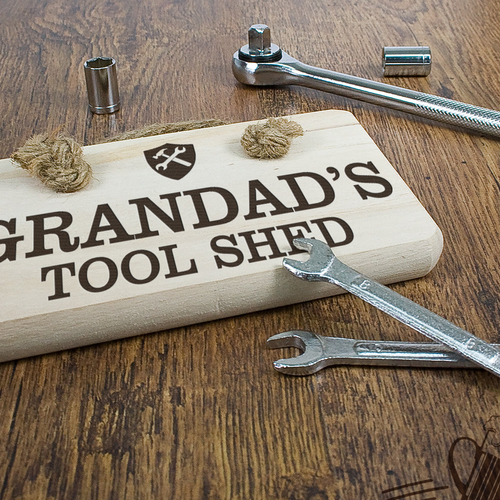Personalised Wooden Tool Shed Sign - treat-republic