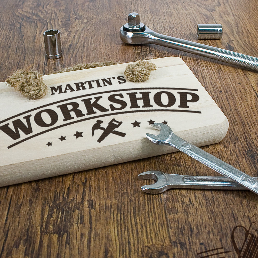 Personalised Wooden Workshop Sign - treat-republic