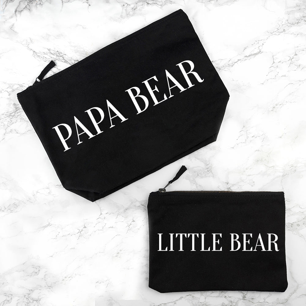 Personalised Daddy & Me Black Wash Bags - treat-republic
