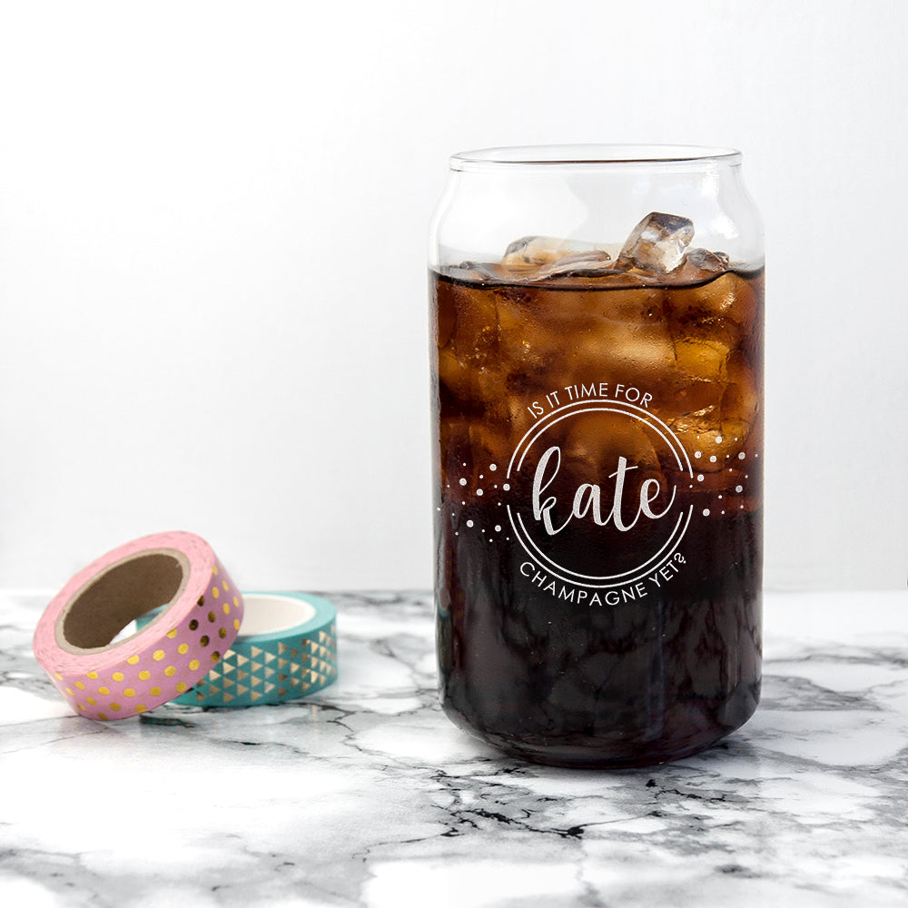 Personalised Bring On The Bubbly Can Glass - treat-republic