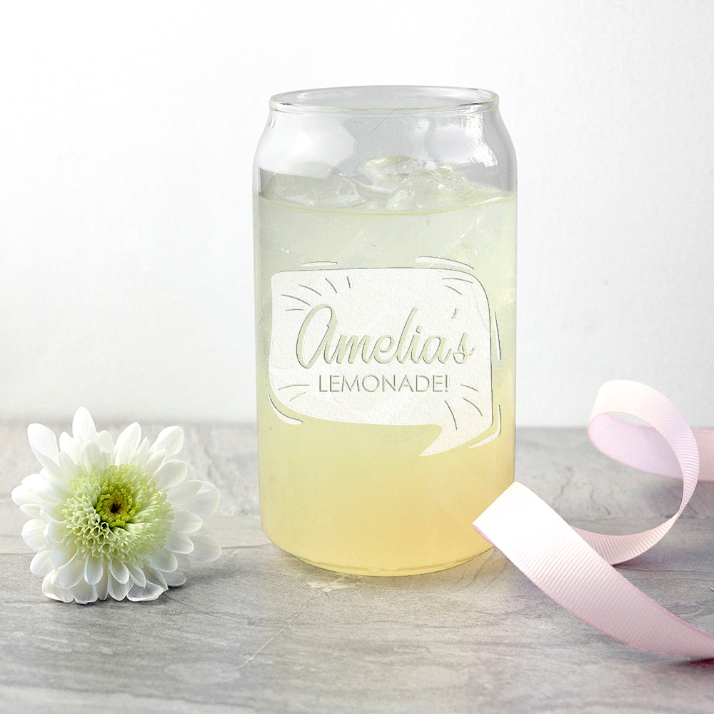 Personalised Lemonade Can Glass - treat-republic