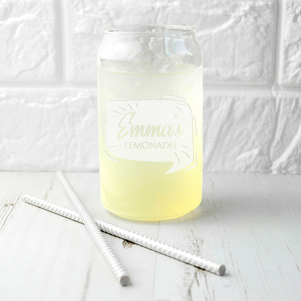 Personalised Lemonade Can Glass - treat-republic