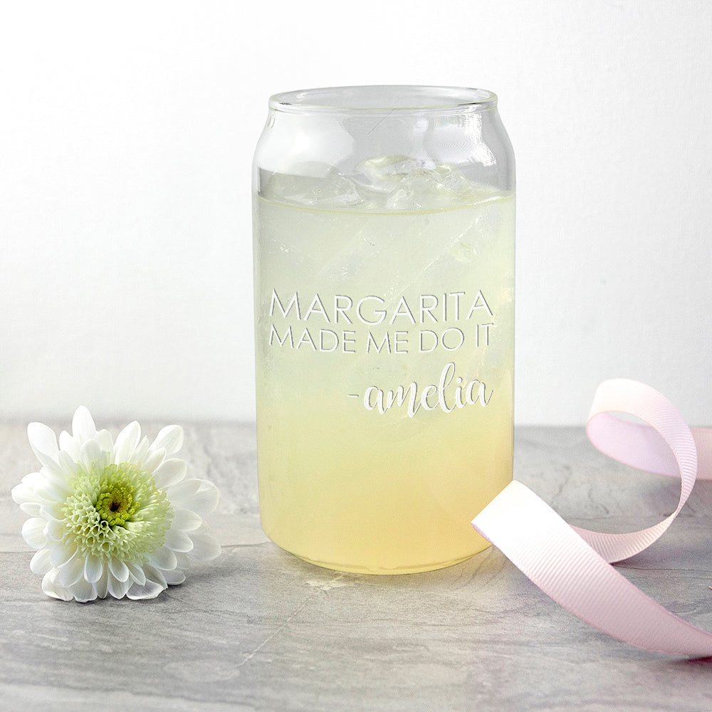 Personalised Guilty Pleasure Can Glass - treat-republic