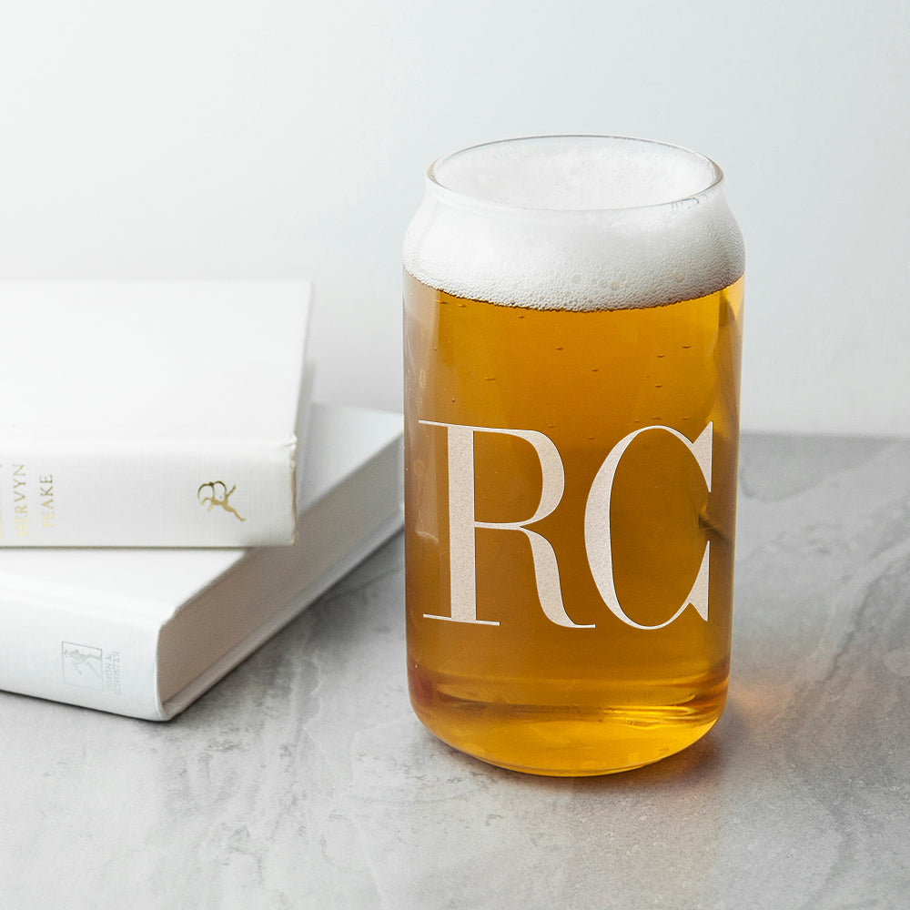 Monogrammed Can Glass - treat-republic