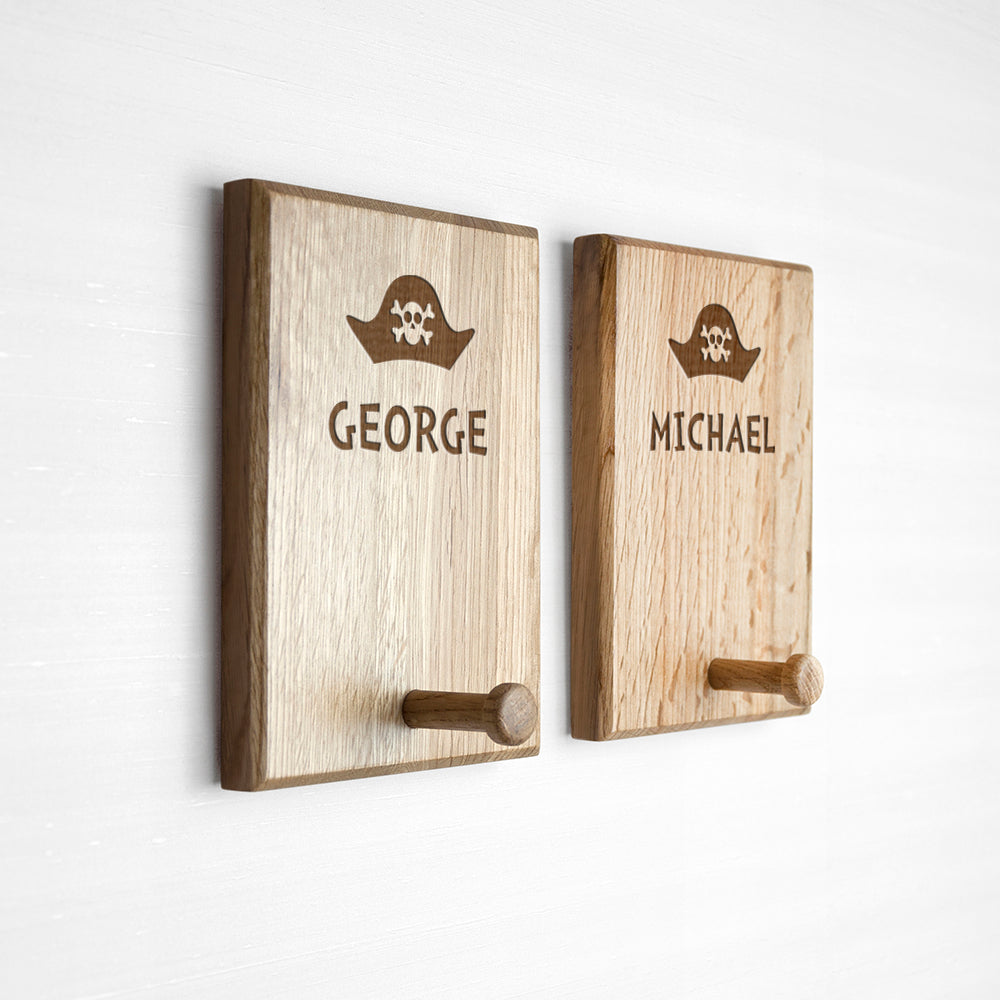 Personalised Pirate Hat Peg Hook - treat-republic