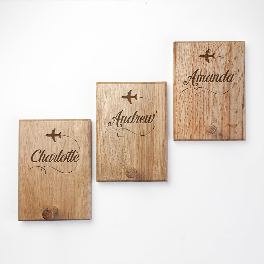 Personalised Aeroplane Peg Hook - treat-republic