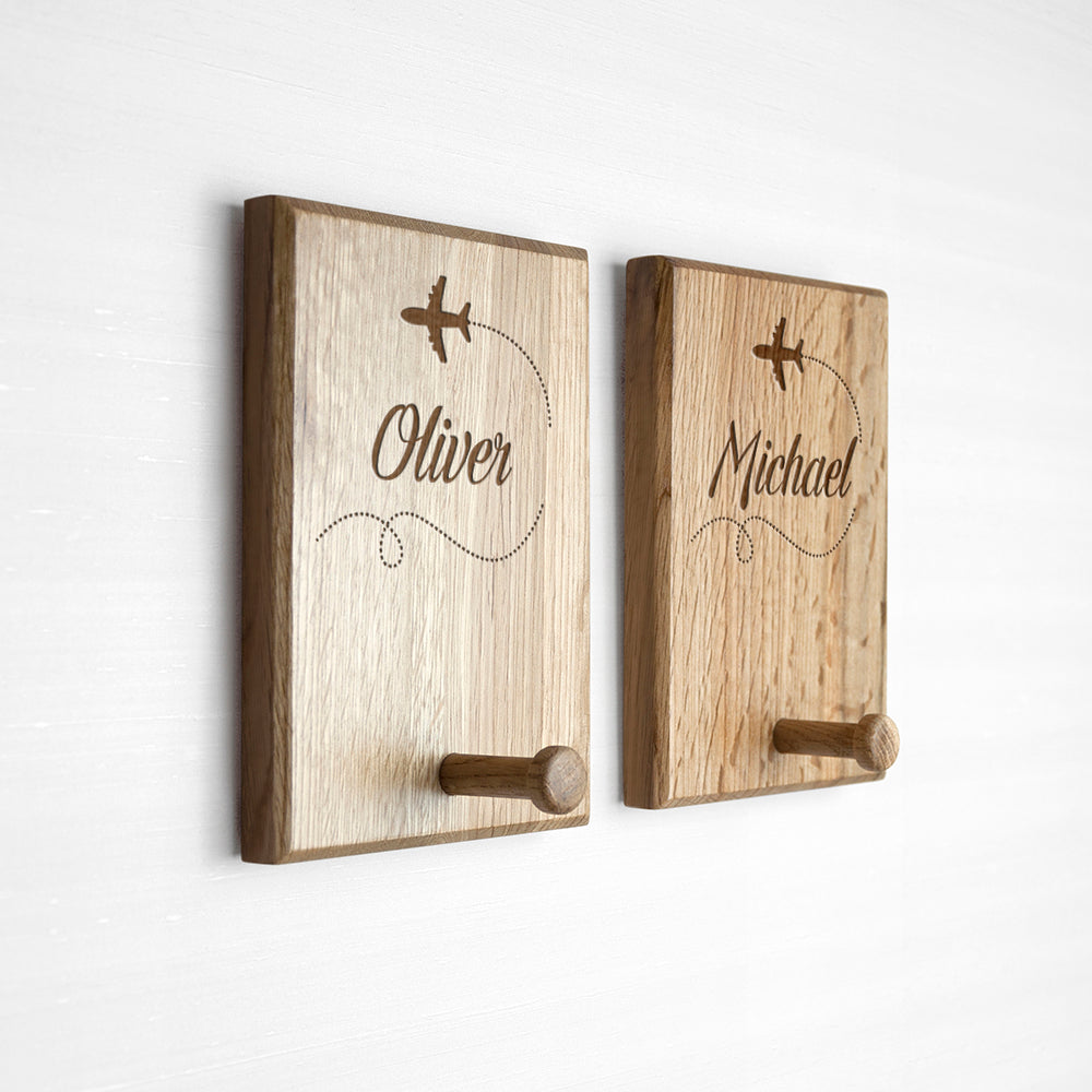 Personalised Aeroplane Peg Hook - treat-republic