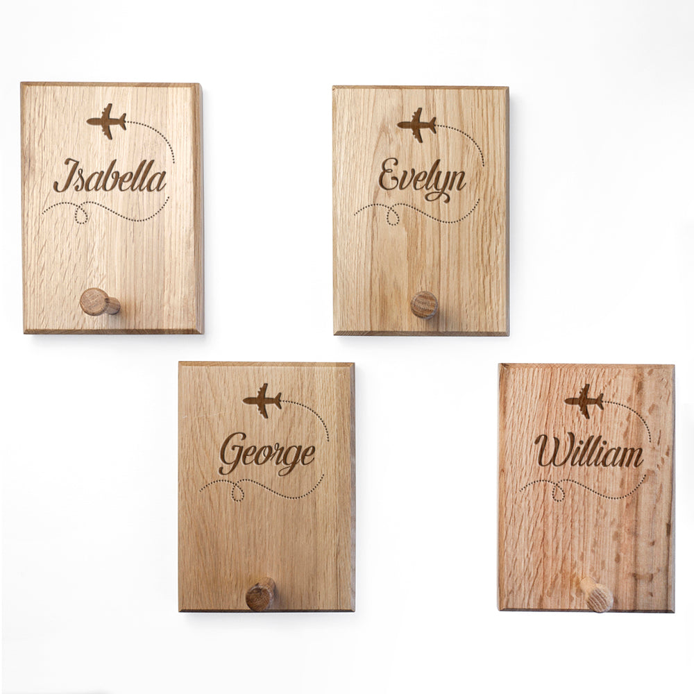 Personalised Aeroplane Peg Hook - treat-republic