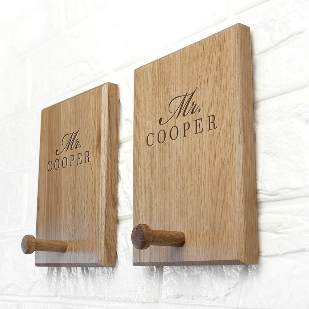 Personalised Stylish Couples Peg Hook - treat-republic