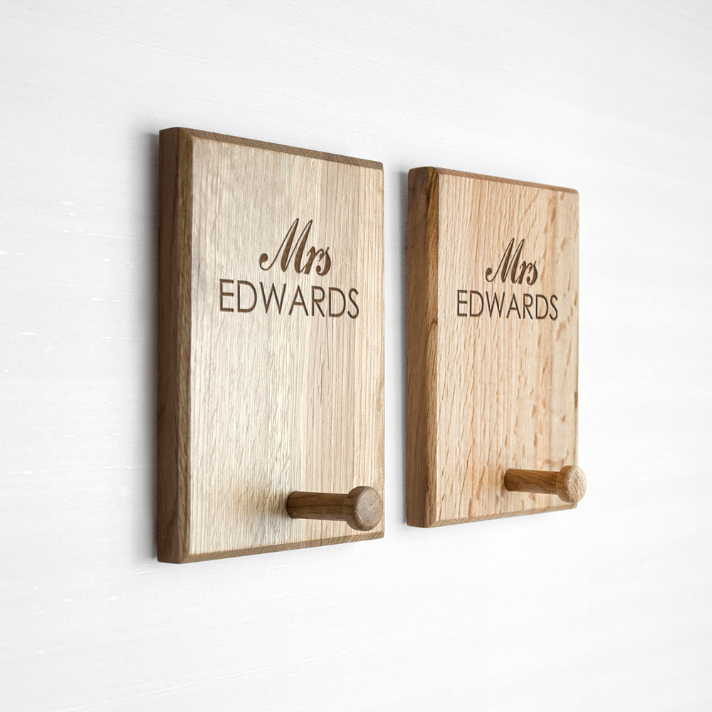 Personalised Couples Peg Hook - treat-republic