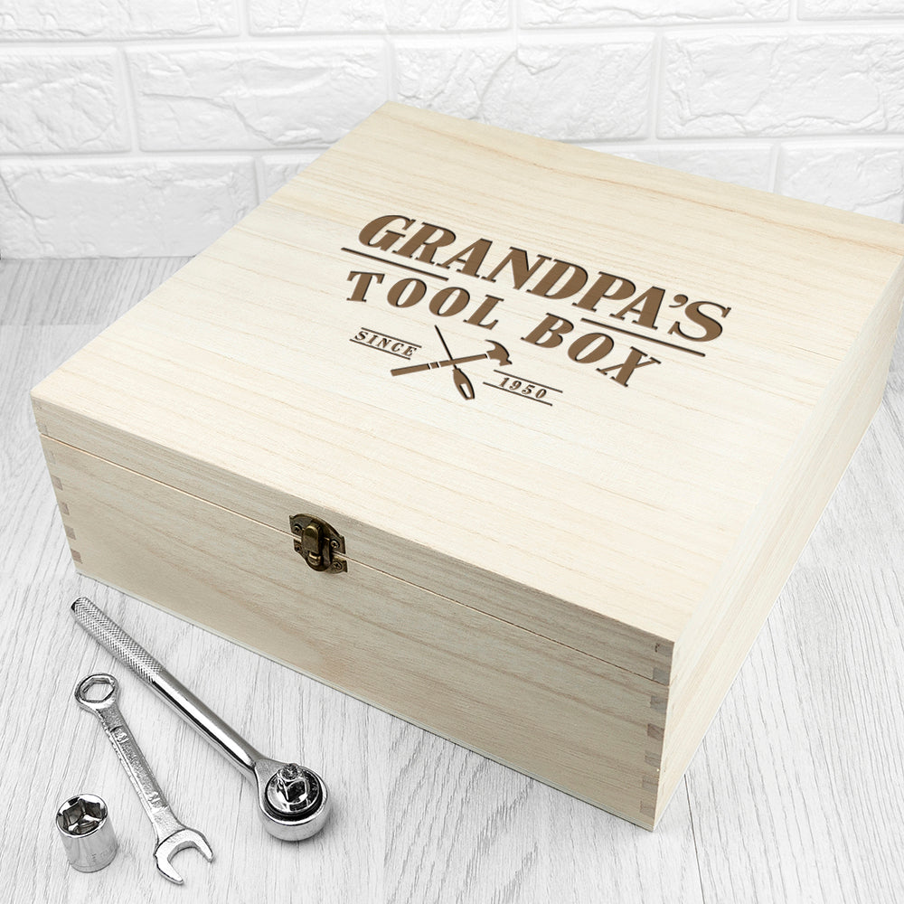 Personalised Wooden Tool Box - treat-republic