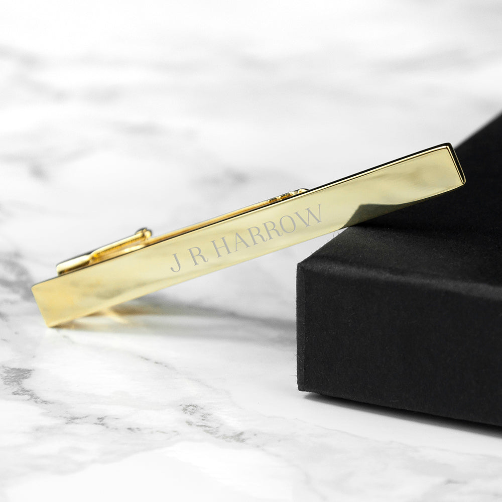 Personalised Gold Plated Tie Clip - treat-republic