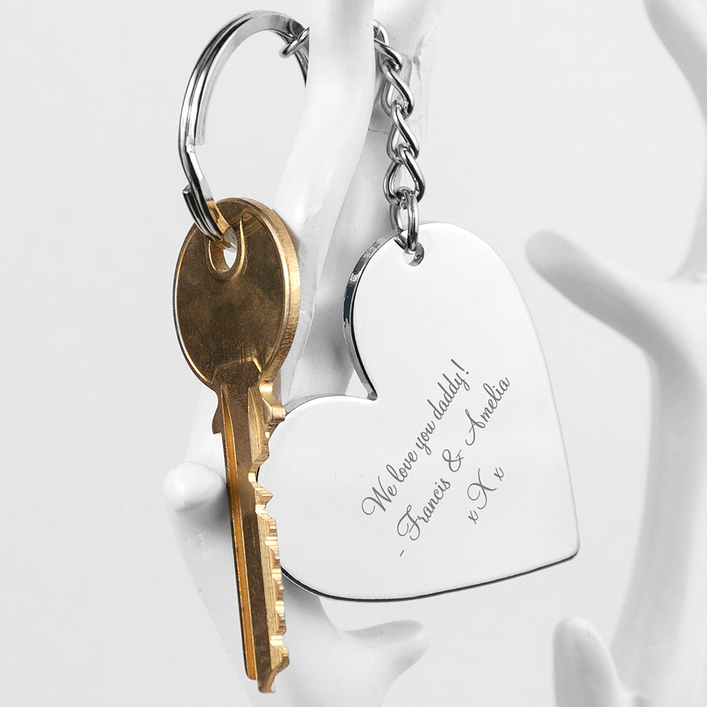 Personalised Heart Key Ring - treat-republic