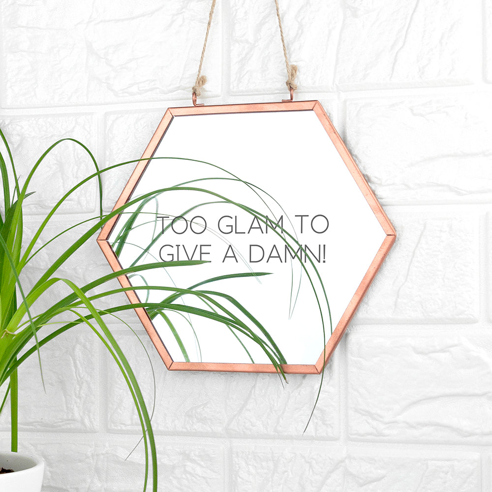 Personalised Hexagon Copper Mirror - treat-republic