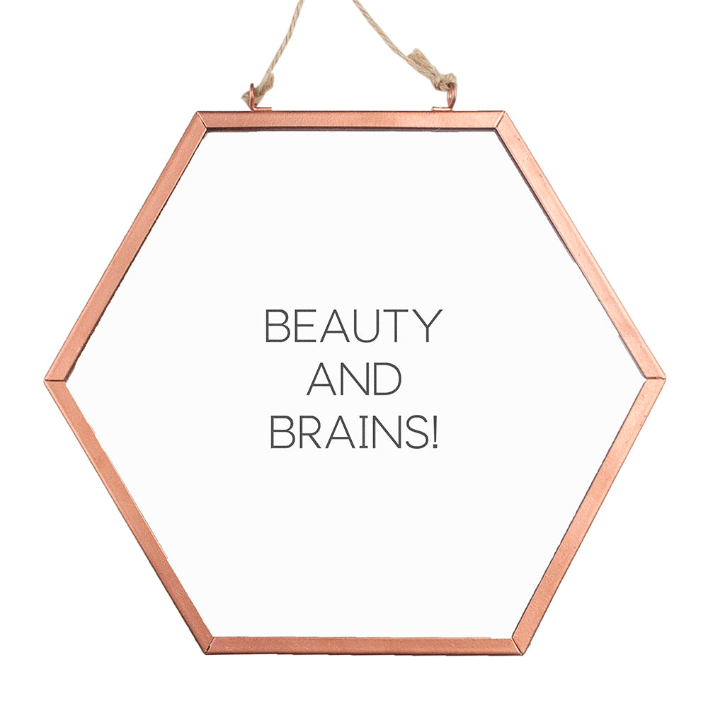 Personalised Hexagon Copper Mirror - treat-republic