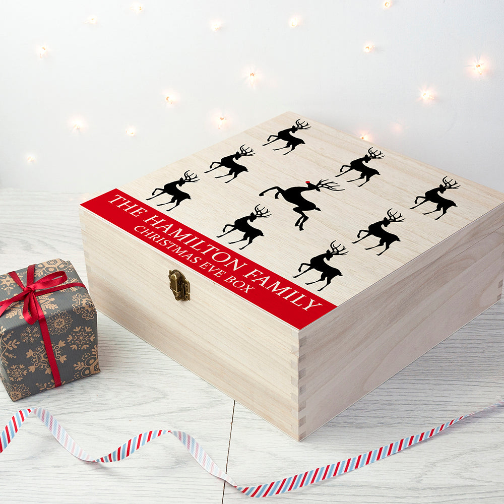 Personalised Reindeer Family Christmas Eve Box - treat-republic