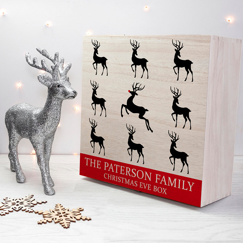 Personalised Reindeer Family Christmas Eve Box - treat-republic
