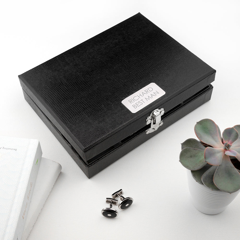 Personalised 12 Compartment Cufflink Box - treat-republic