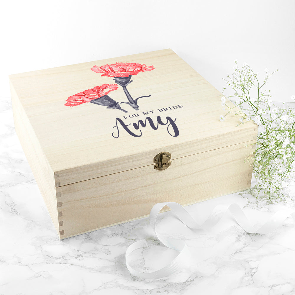 Personalised For My Bride on Our Wedding Day Box - treat-republic