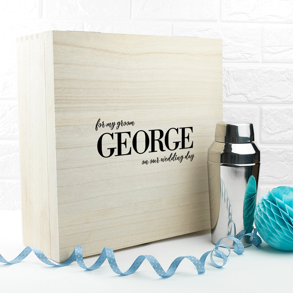 Personalised For My Groom on Our Wedding Day Box - treat-republic