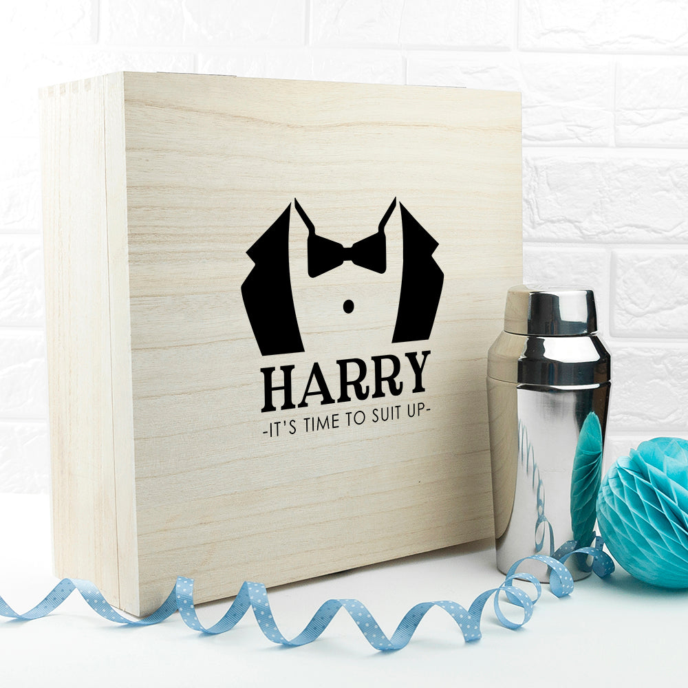 Personalised Suit Up Wedding Box - treat-republic