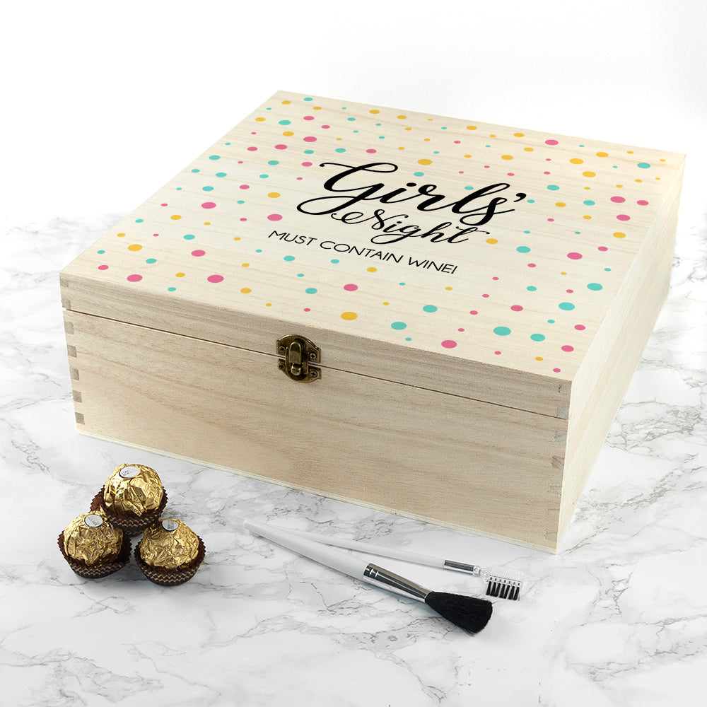 Personalised Polka Dot Girls' Night Box - treat-republic