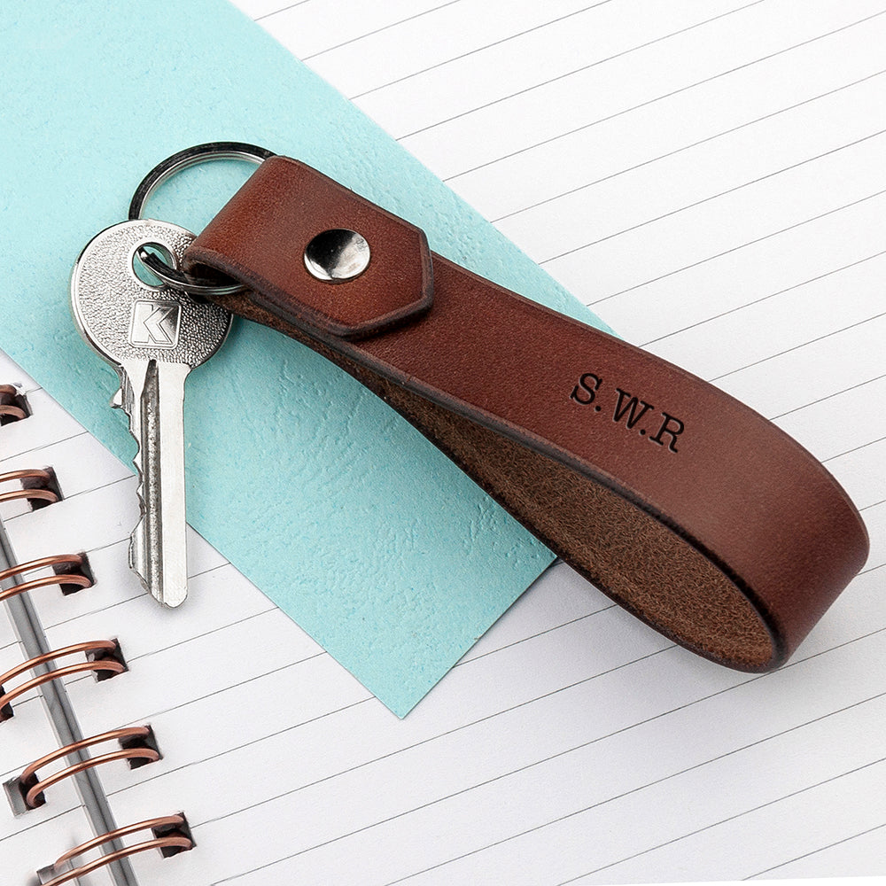 Personalised Leather Keyring - treat-republic