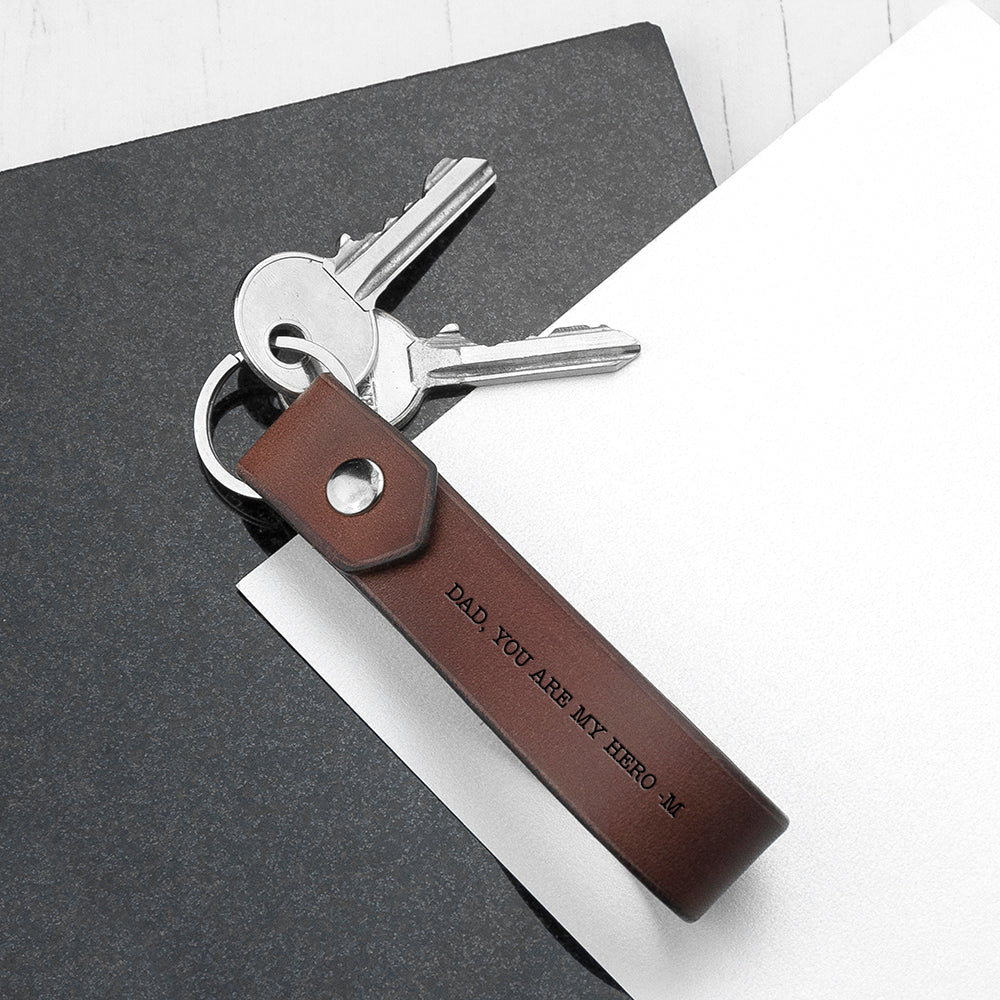 Personalised Leather Keyring - treat-republic