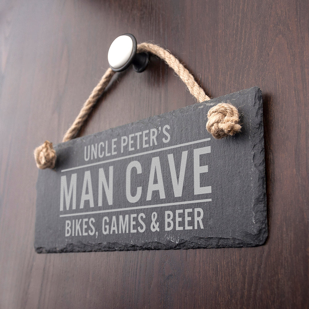 Personalised Slate Man Cave Sign - treat-republic
