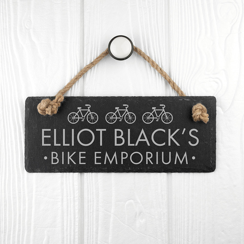 Personalised I Bloody Love My Bicycle Slate Hanging Sign - treat-republic