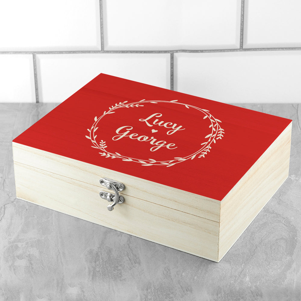 Personalised Romantic Wreath Tea Box - treat-republic