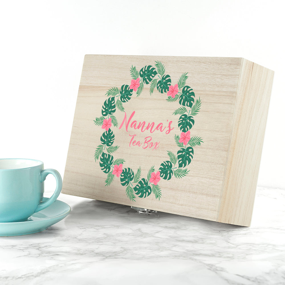 Personalised Rainforest Wreath Mother's Day Tea Box - treat-republic