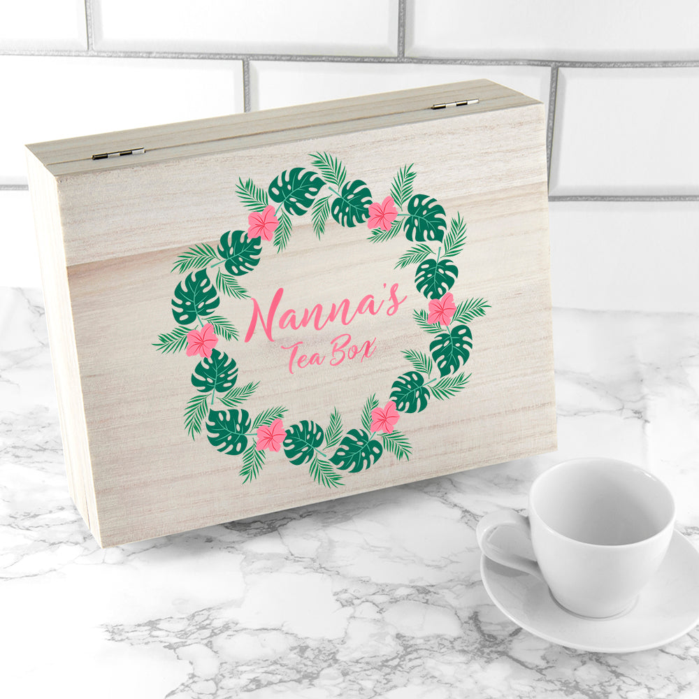 Personalised Rainforest Wreath Mother's Day Tea Box - treat-republic
