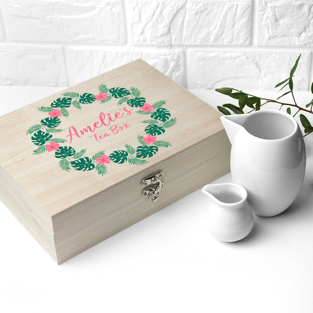Personalised Rainforest Wreath Mother's Day Tea Box - treat-republic