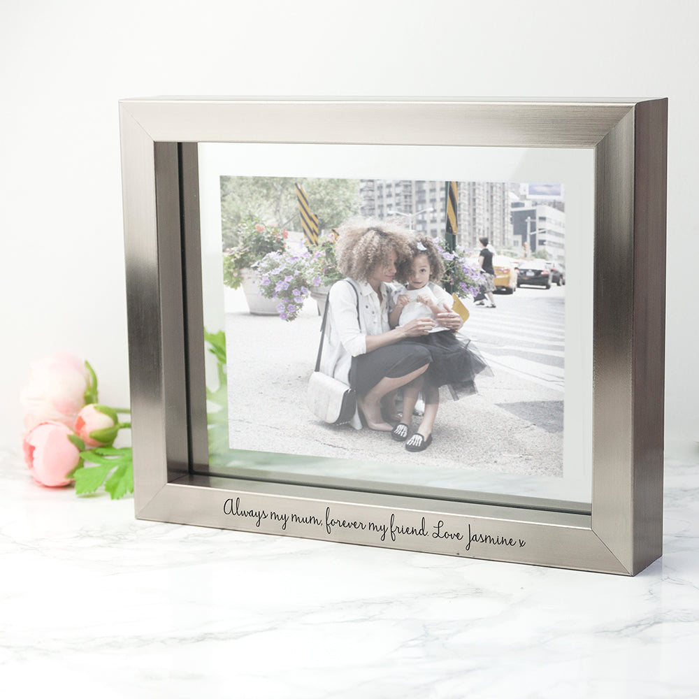 Personalised Metallic Grey Photo Frame - treat-republic