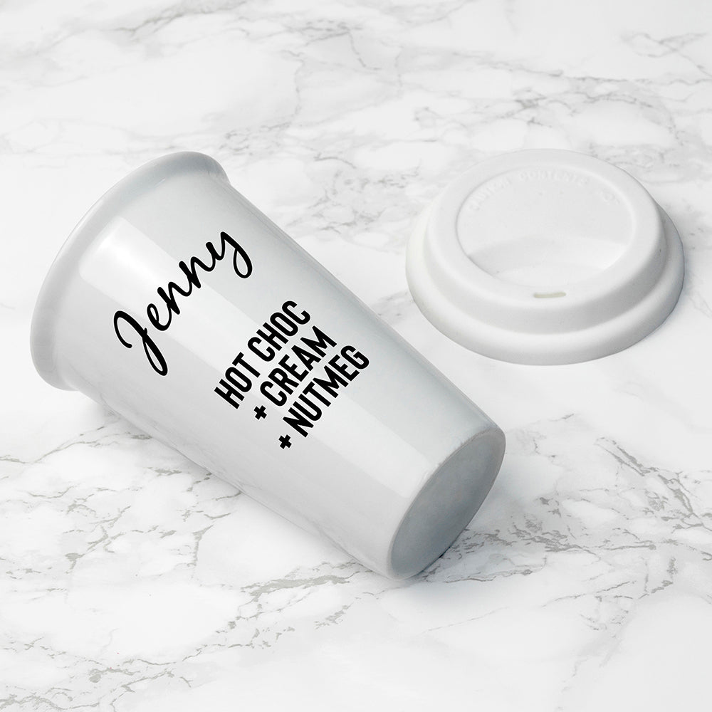 Personalised Name and Order Travel Mug - treat-republic