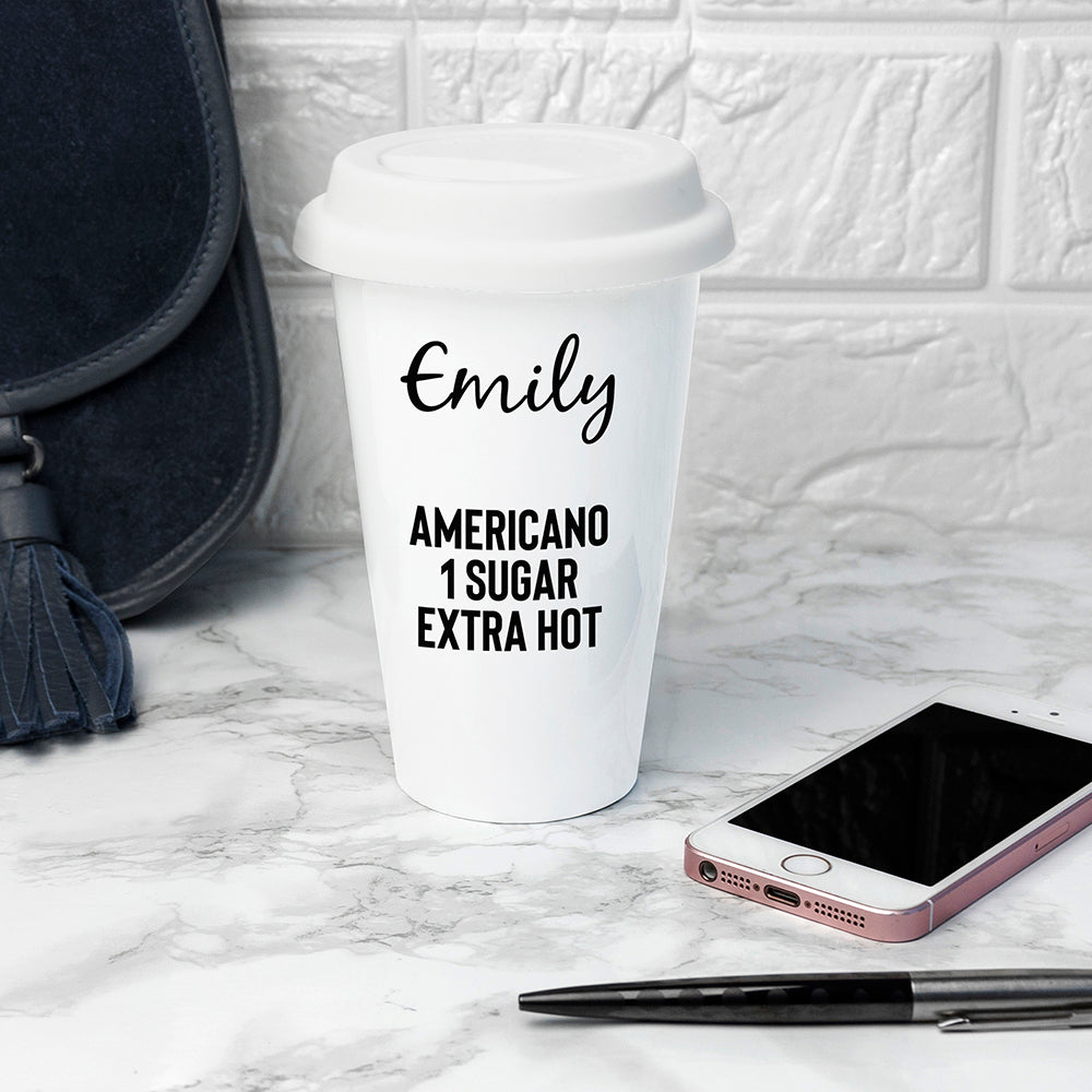 Personalised Name and Order Travel Mug - treat-republic