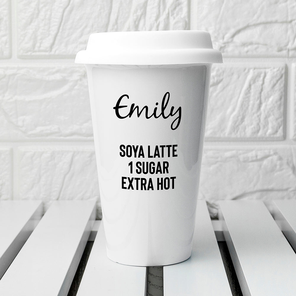 Personalised Name and Order Travel Mug - treat-republic