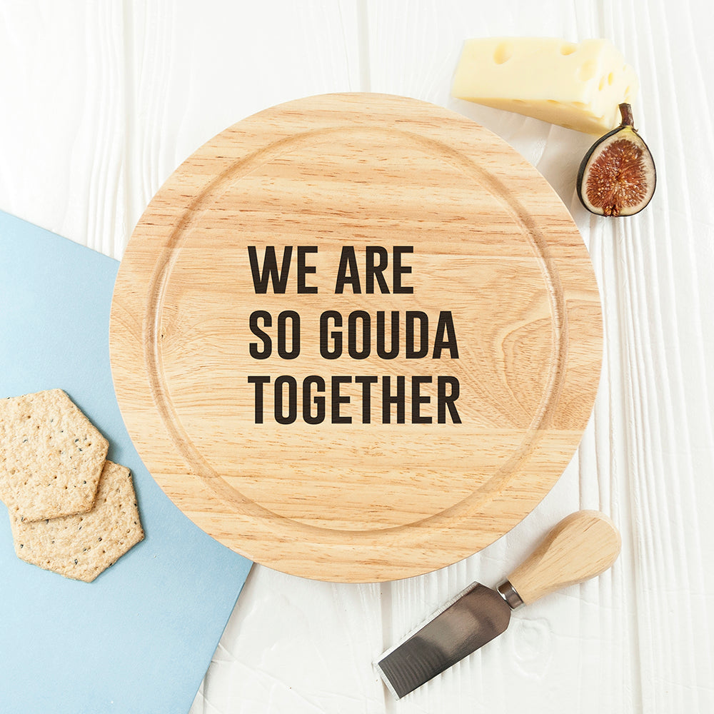 Personalised Cheese Lover Round Board Set - treat-republic