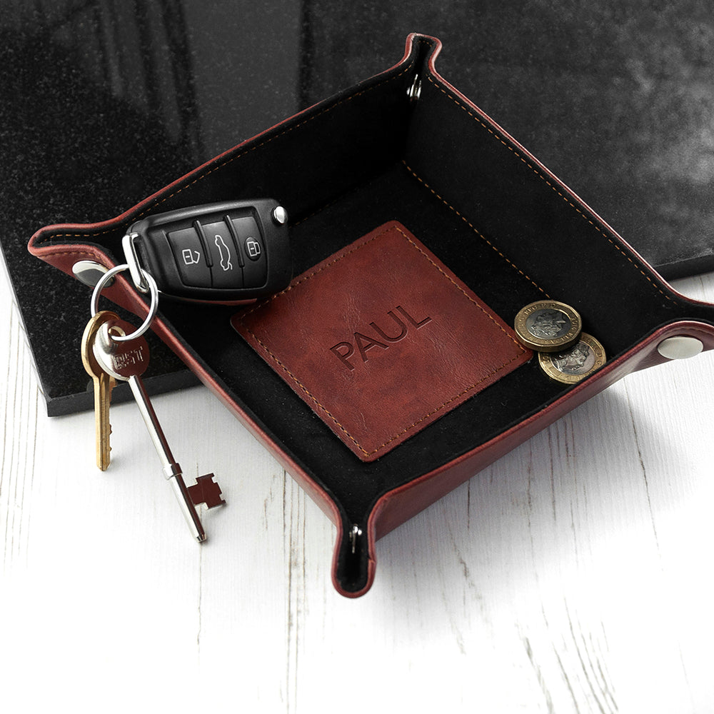 Luxury Brown Personalised Valet Tray - treat-republic